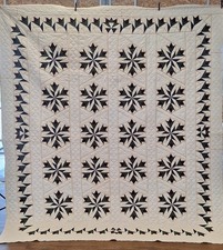 Heirloom Queen/King Patchwork Amish Handmade Quilt Rare Intricate Star Pattern