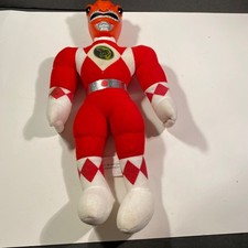 Vintage 1993 Saban Red Mighty Morphin Power Rangers Plush Plastic Head