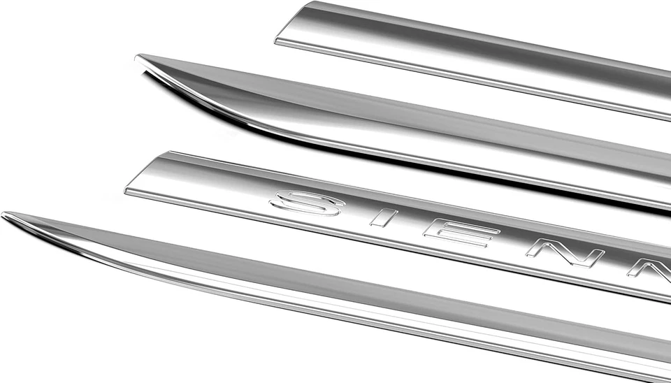 Carrocería moldura lateral puerta exterior cromada compatible con Toyota Sienna Foto 4 de 4