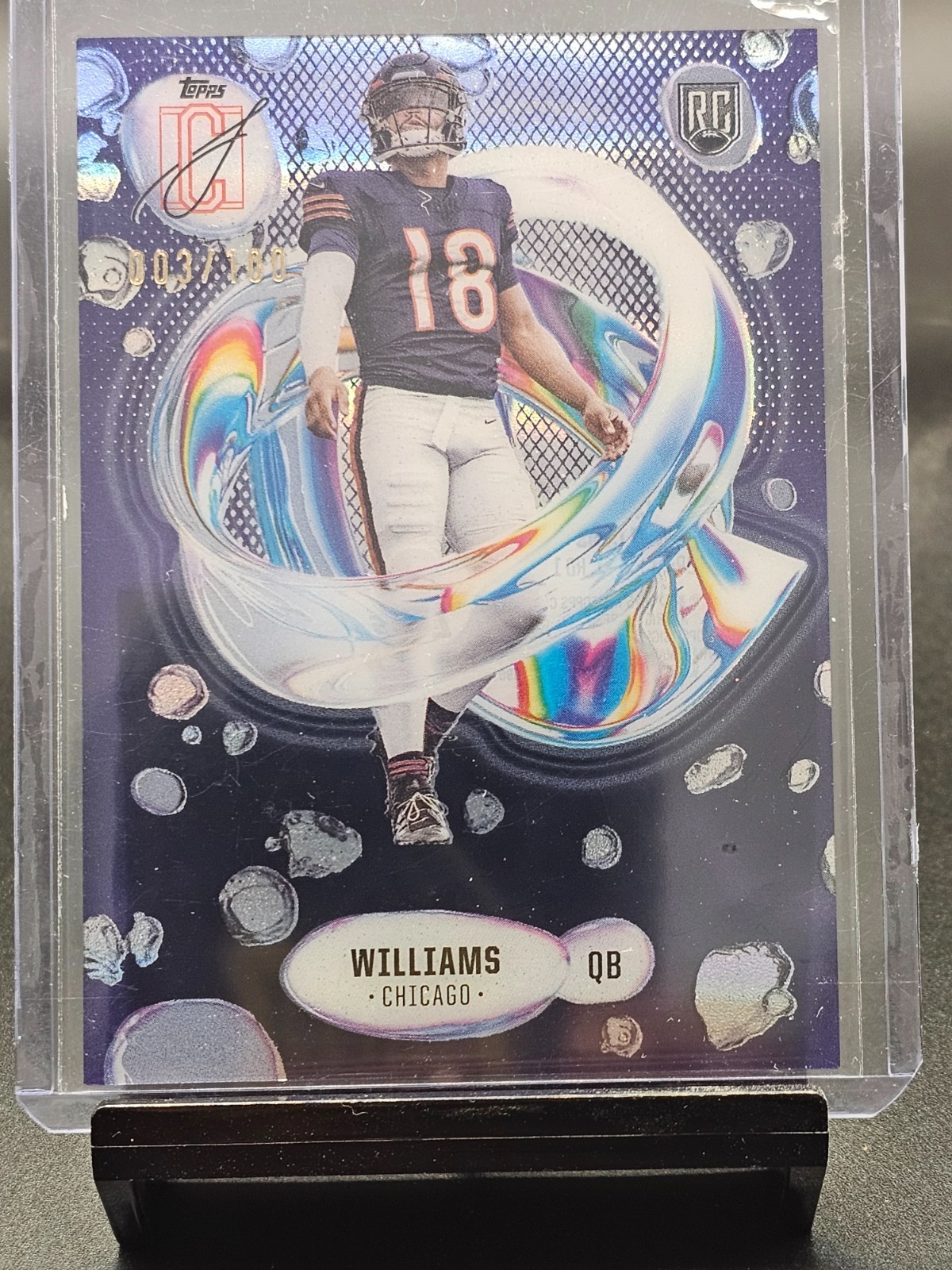 2024 Topps Signature Class - Caleb Williams - RC Fluidity Purple 3/100 - Bears