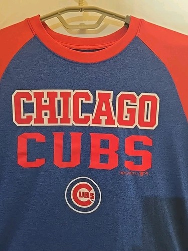Chicago Cubs 3/4 Sleeve T-Shirt Size Youth Large 12/14 Red & Blue Team Athletics - Picture 4 of 7