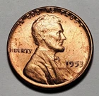 1953 P LINCOLN WHEAT PENNY UNC DOUBLED 3 ERROR #P2426