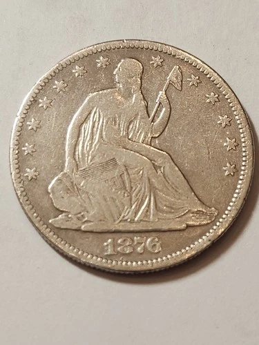 1876 Seated Liberty Half Dollar Real Nice Scarce