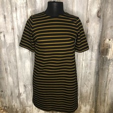 LOFT Gold Striped Dress