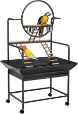 Bird Playstand, 64 Inch Height Birdcage Stand Activity Play Center W/Perches and