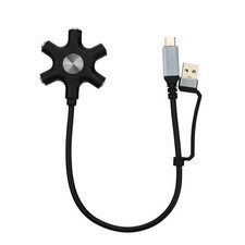 5-Jack 3.5 mm Audio Headphone Splitter Stereo Audio Headset Adapter