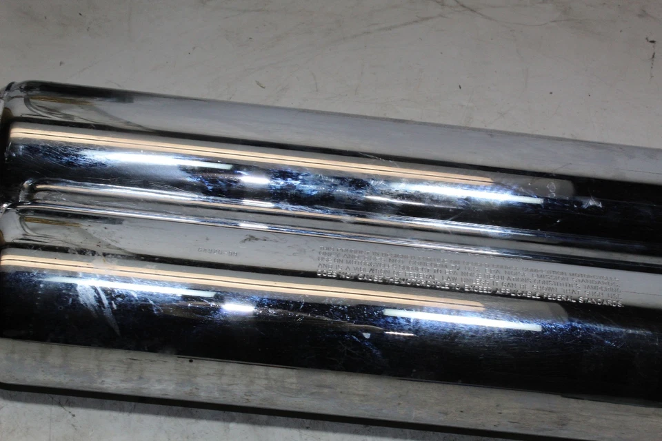 Juego de silenciador de escape recortado Road King Touring 95-16 Harley OEM solo todo terreno Foto 4 de 4