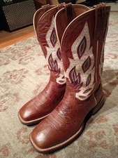 ARIAT NIGHTHAWK BROWN DISTRESSED LEATHER S TOE COWBOY BOOTS #10010271 MEN'S 8.5D