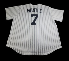 New York Yankees Mickey Mantle #7 Nike Jersey Men Wht 2XL Cooperstown Collection