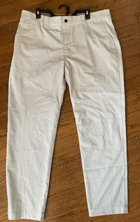 Pantalones de golf Nike Dry Fit para hombre Seersucker gris a rayas 38x32 Dri Fit