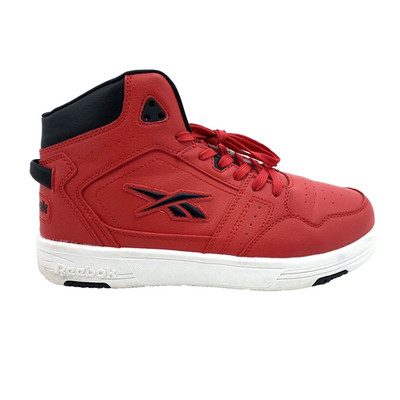 Big Kids Size 7 7K Reebok High Top Basketball Shoes Sneakers 095574 Red Black