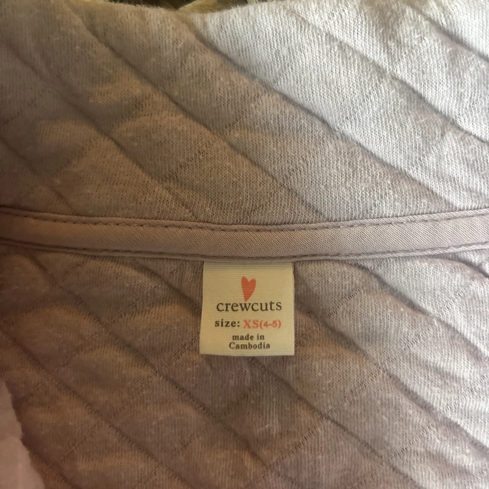 Crewcuts By J. Pullover Crew acolchado media cremallera niños talla 4-5 lavanda Foto 4 de 4