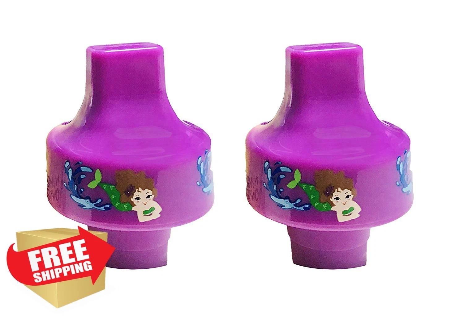 Refresh-a-Baby Spout Adapter 2Pk Reusable Bottle to Sippy Mermaid