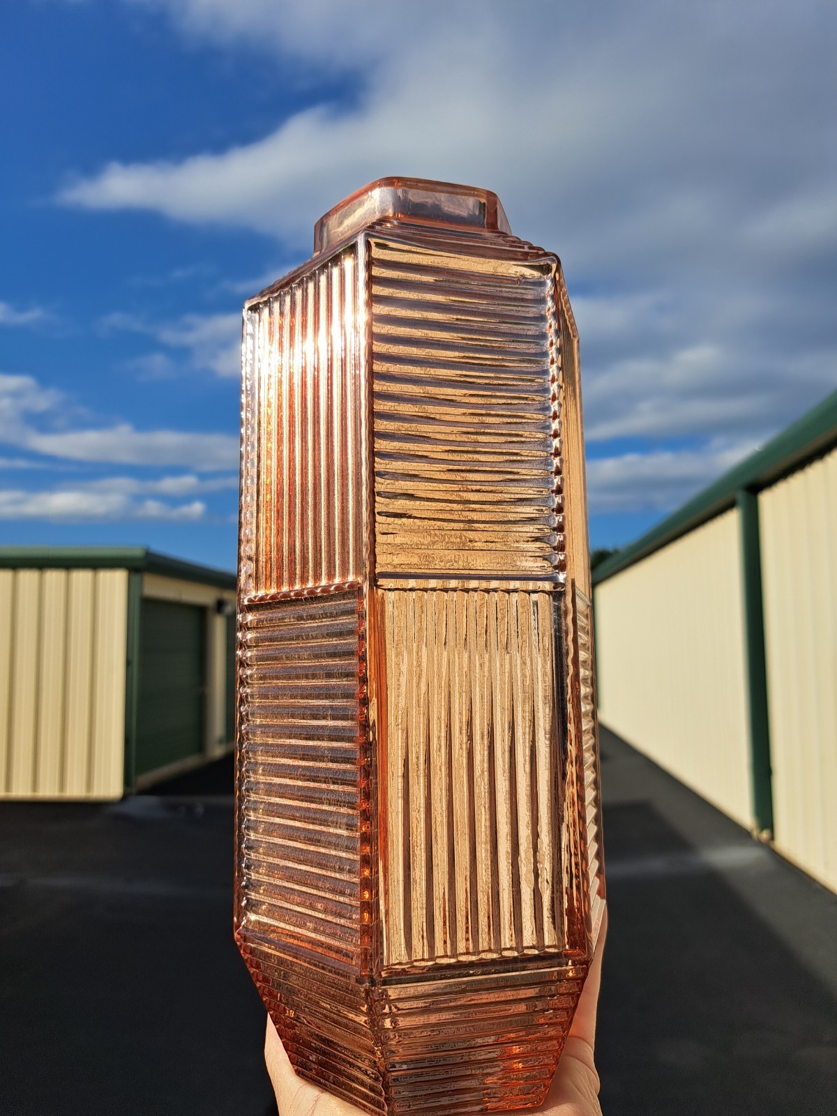Rose Gold Metallic Decorative Glass Vase Candle Holder Modern Decor Accent