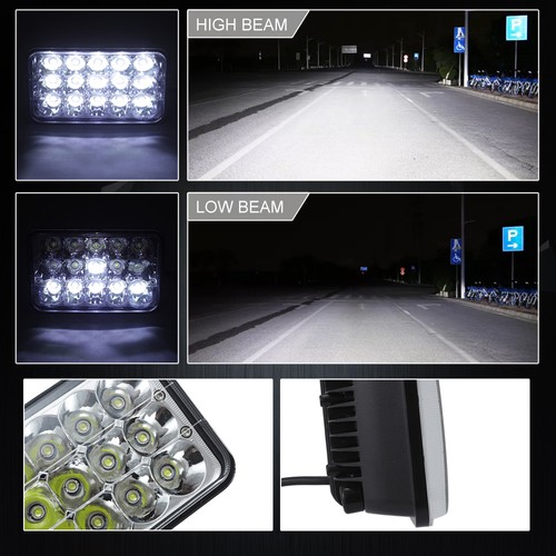 4pcs 4x6" Inch LED Sealed Beam Headlights H4652 For Chevy C10 K10 Blazer Ford - Picture 8 of 12