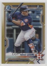 2021 Bowman Chrome Prospects Gold Refractor 15/50 Pedro Leon #BCP-189 nd3