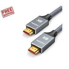 6.6ft Braided 8K HDMI 2.1 Cable   48Gbps for PS5, 4K 120Hz, Gaming Excellence