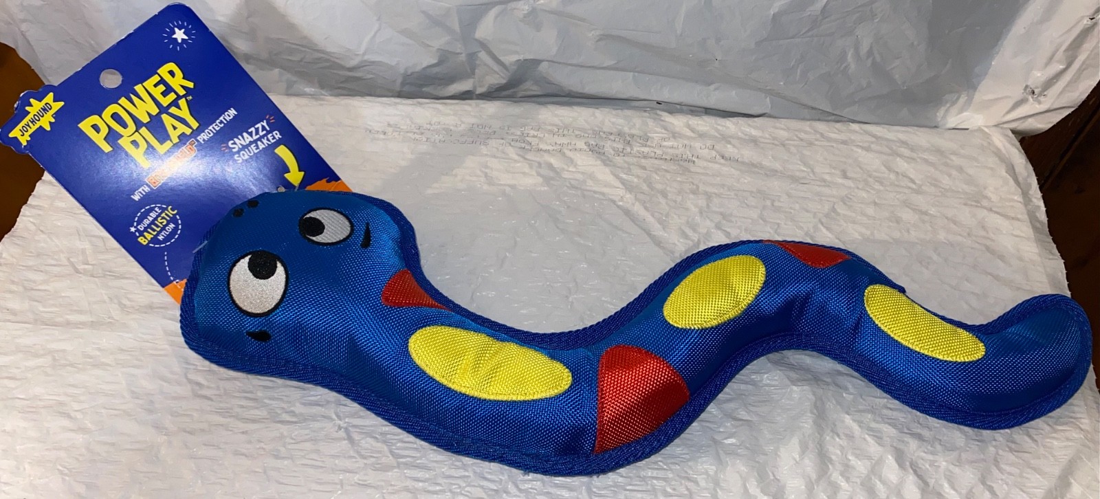 Joyhound Power Play Snake Toy - With Squeaker and Durable Ballistic Nylon (NEW)