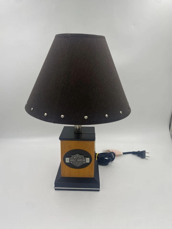 Vtg 2001 Hallmark Harley Davidson Desk Lamp Tested Works Metal Bent READ - Image 3 of 4