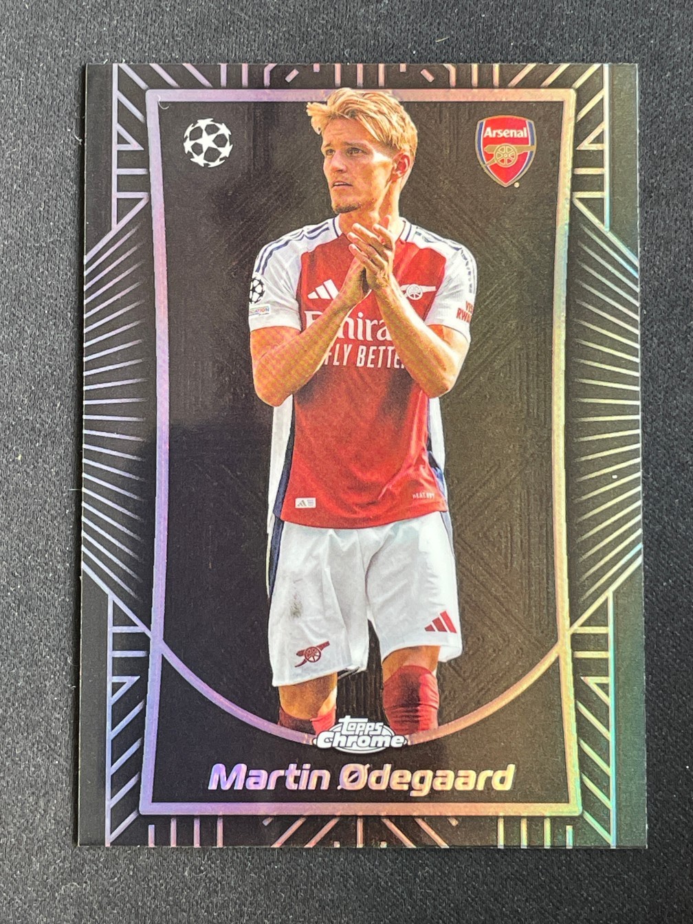 Martin Odegaard 2024-25 Topps Chrome UEFA Shadow Etch #SE-2