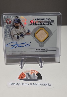 2023 Topps Pristine - Around the Diamond Autograph Relics Jesse Winker #ADR-JWI
