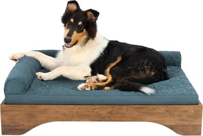FurHaven Elevated Dog Bed for Large Dogs, Mid-Century Modern Style with Flexible