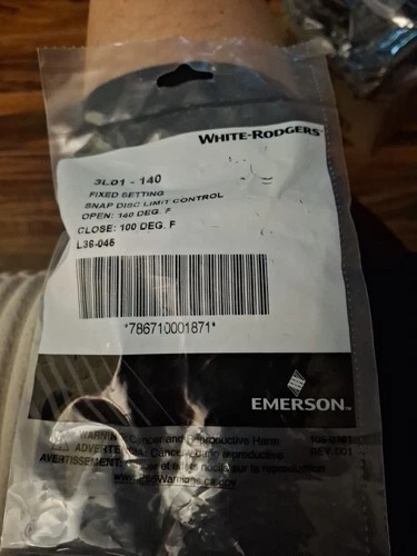 Emerson Fixed High Temp Control