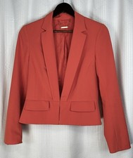 Trina Turk Orange Structured Cropped Fitted Blazer Women s 6