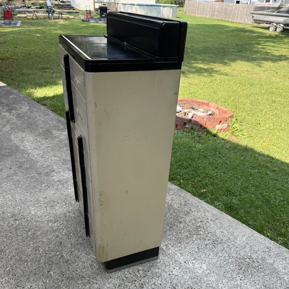 1940s Art Deco Dental Cabinet Industrial Medical Chest Dresser Tan 10 Drawer VTG - Image 2 of 4