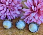 3 Vintage Cocktail Rings, Opal Like Cabochon, Adjustable  — photo 1
