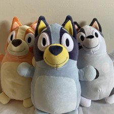 Squishmallows Original 10" Bluey, Bingo Muffin HugMees Soft Plush Lot Of 3