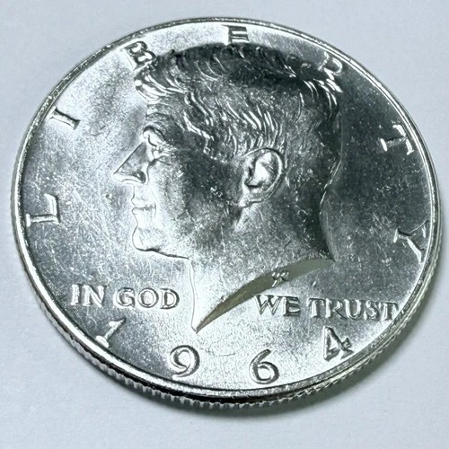 1964 Kennedy Half Dollar 90% SILVER COIN Uncirculated Coin #7682