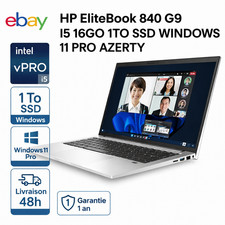 HP Elitebook 840 G9 i5 12E Gen 16Go Ram 1To SSD Nvme Windows 11 Pro Azerty