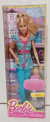 New 2014 Mattel Barbie Nurse with Stethoscope BDT23 - Minor shelf wear to box