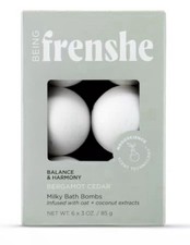 6pc Being Frenshe Bergamot Cedar Milky Bath Bombs Balance  harmony 3oz ea new