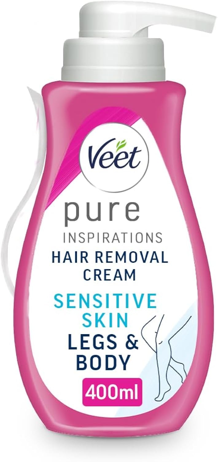 Veet Pure Legs & Body Hair Removal Cream 400ml Sensitive Skin with Aloe Vera - Image 2