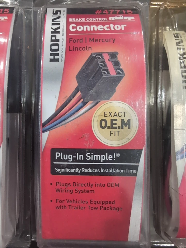 (3) Hopkins Towing Trailer Brake Control Ford Mercury Lincoln +Harness 47715 NIP - Image 2 of 4