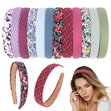 12PCS Headbands for Girls Women Girls Fashion Cute Floral Padded Headbands Wi...