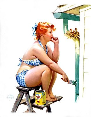 Duane Bryers' plump and pretty Hilda - Bird Nest 16''X20'' GLOSSY POSTER PRINT