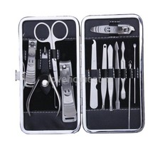 Kit Professionale Manicure Pedicure unghie Set 12 Pezzi Idea Regalo Estetista