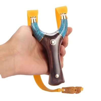 Luxus Profi Schleuder Massiv-Messing & Ebenholz | High-End Zwille