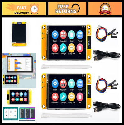 2 Pack 2.8'' TFT Smart Display 240x320 Resistive Touchscreen WiFi BLE ESP32 Board