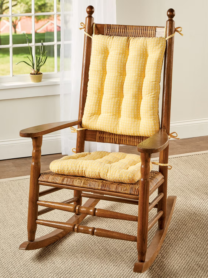 Mountain Weave Jumbo Rocking Chair Cushion Set Never-Flatten Latex Foam ...