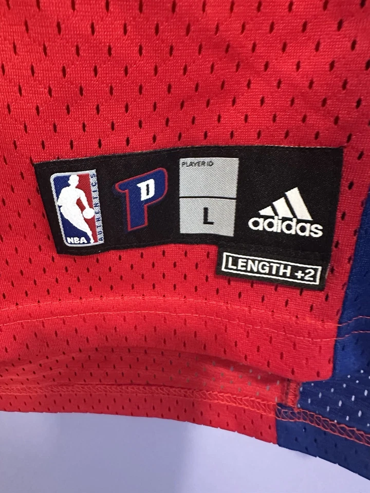 Detroit Pistons Rasheed Wallace Adidas Red Throwback YOUTH Jersey Large - Image 4 of 4
