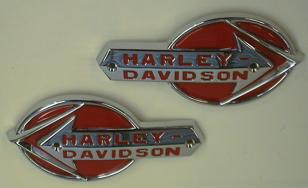 59-60 Panhead Style HARLEY DAVIDSON GAS TANK EMBLEMS 61775-59 | eBay