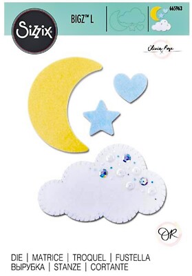 Sizzix Moon & Cloud (+Heart, Star ) Bigz L die #665963 Retail $36.99 Olivia Rose