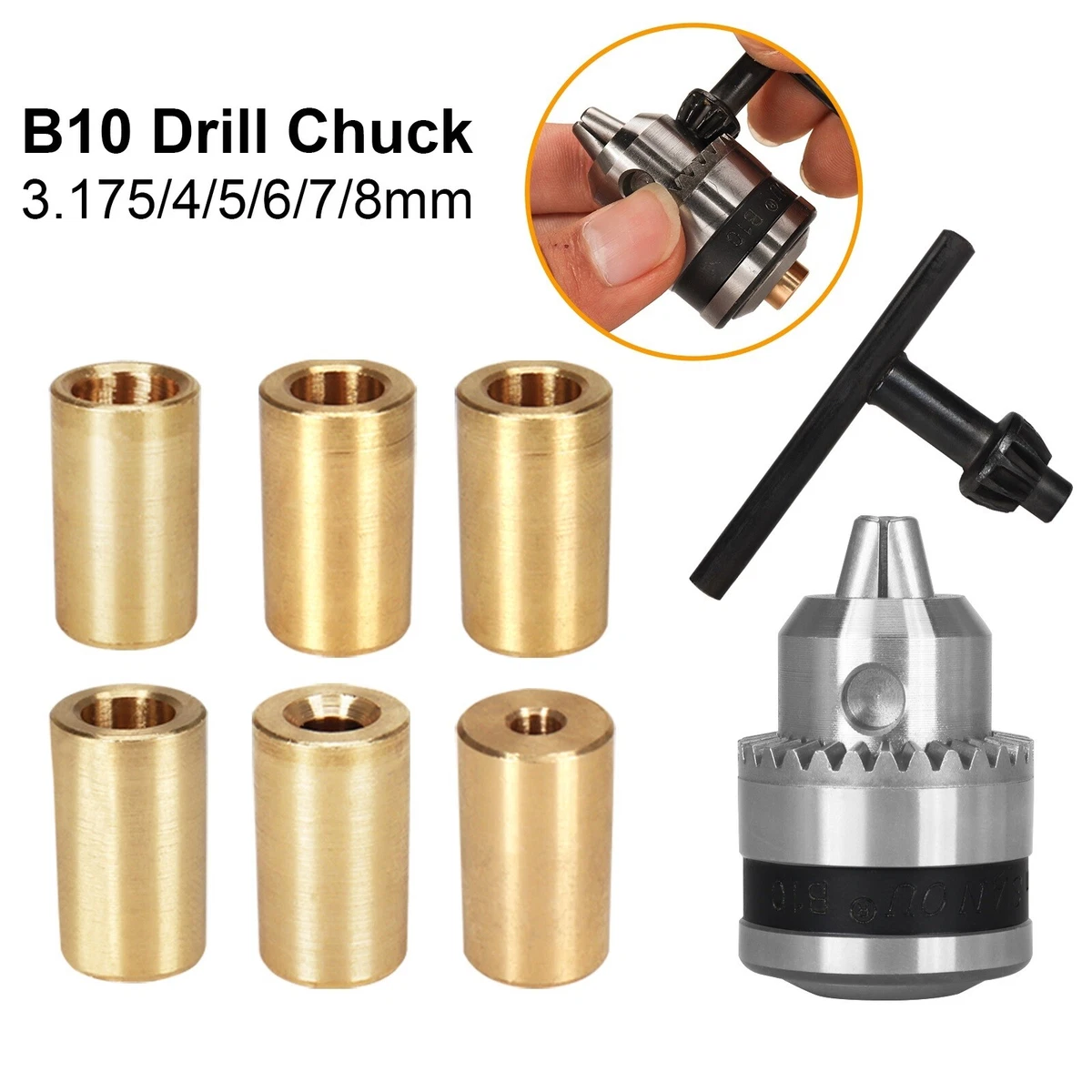 B10 Electric Drill Chuck 3.17 8mm Motor Shaft Connecting Rob Motor