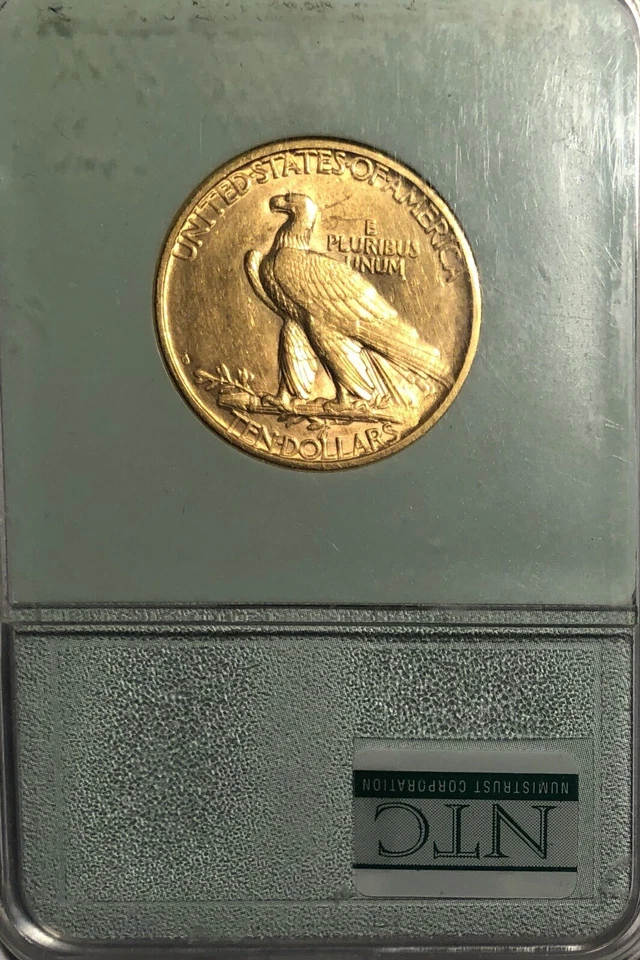 ERROR-1908 D US NO MOTTO Indian Head Eagle Gold Coin $10 Dollars MS61 - Image 3 of 4