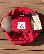 BUGABOO Frog Red Bassinet+Mattress+Apron+Cover+Basket Bag+Handle+Rain+ CLEAN