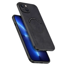 For iPhone 15 14 13 12 16 Pro Max ShockProof MagSafe Magnetic Leather Case Cover